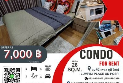ให้เช่าคอนโดลุมพินี เพลส ยูดี –  โพศรี อุดรธานี  / Condominium  Lumpini Place UD –  Posri  for Sale & Rent