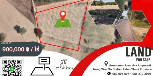 ขายที่ดิน ในตำบลหนองวัวซอ จังหวัดอุดรธานี Land for sale in Nong Wua So Subdistrict Udon Thani Province