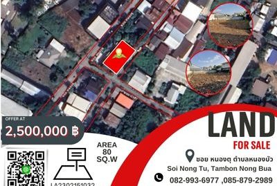 ขายที่ดินทำเลดีราคาถูกที่ ซอยหนองตุ ตำบลหนองบัว จังหวัดอุดรธานี / Land for sale in good location, cheap price at Soi Nong Tu, Nong Bua Subdistrict, Udon Thani Province.